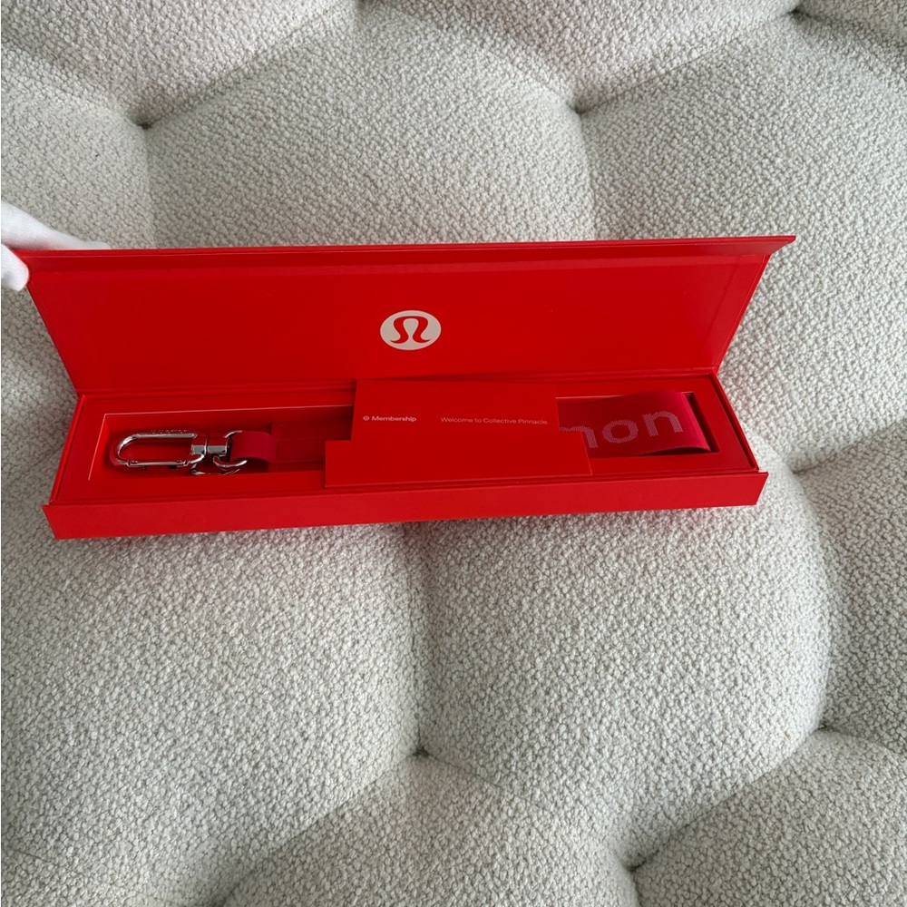 Lululemon Athletica Vibrant Red Never Lost Keychain